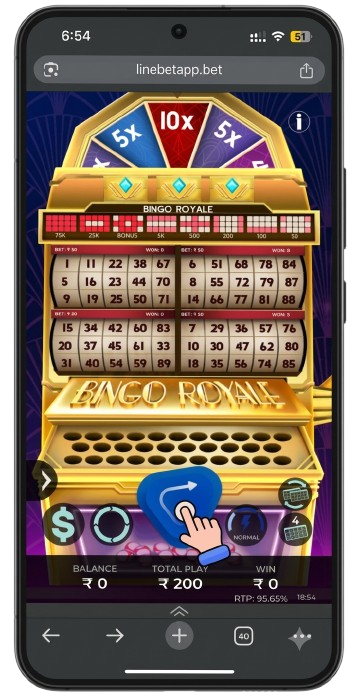 Linebet mobile bingo game