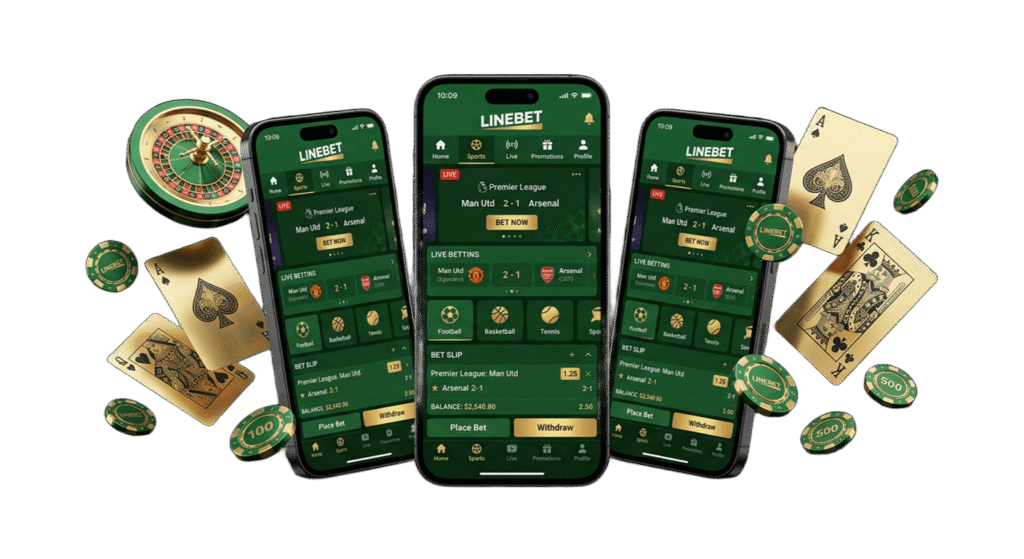 Linebet betting app interface